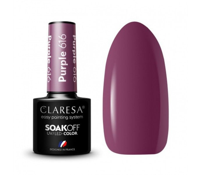 CLARESA gelinis lakas "PURPLE 616", 5ml