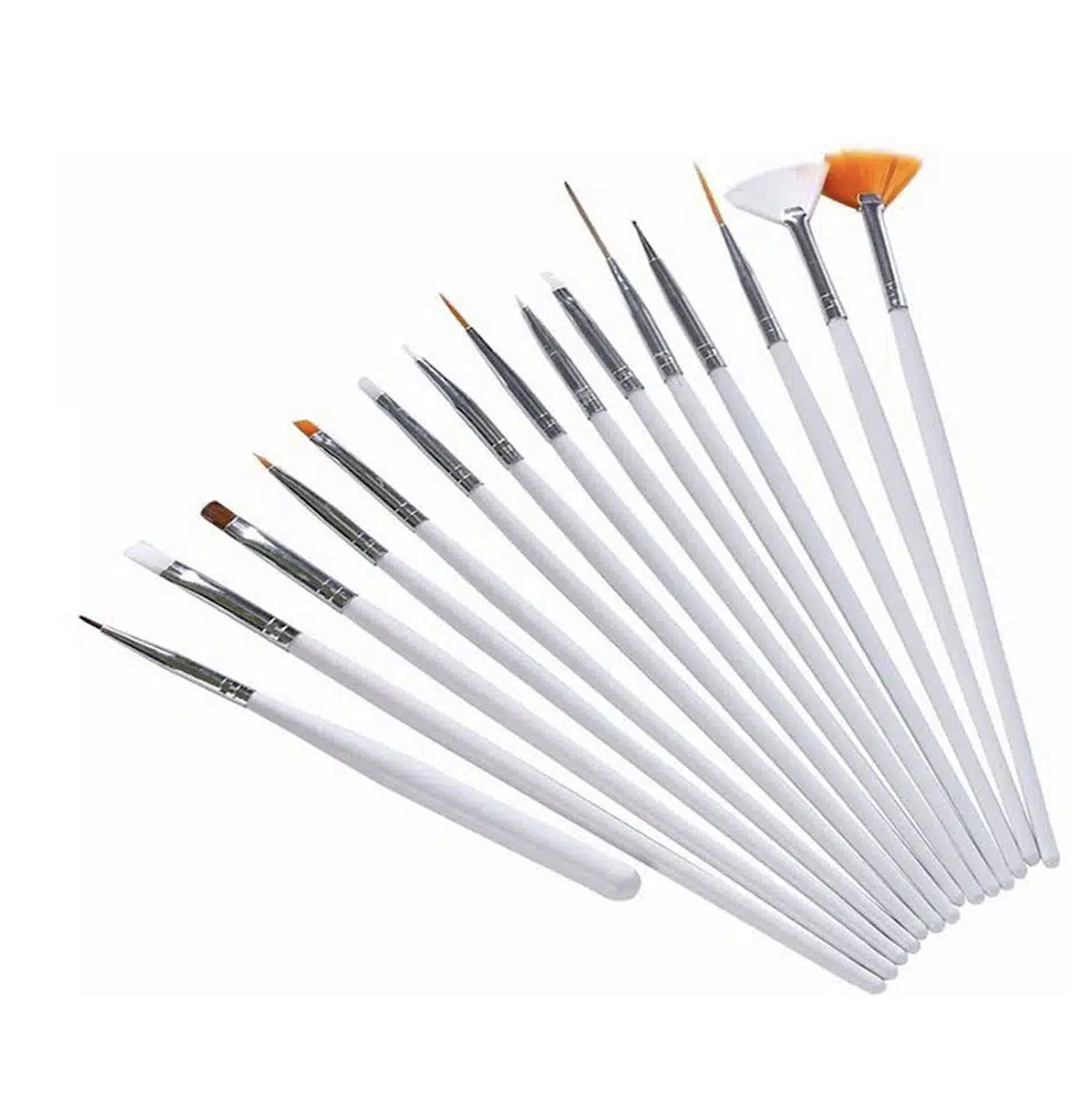 Manikiūro teptukų rinkinys (15vnt. skirtingų teptukų)