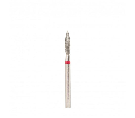 "Lepsnelė" Deimantinis nagų frezos antgalis, 2.5mm (raudona)