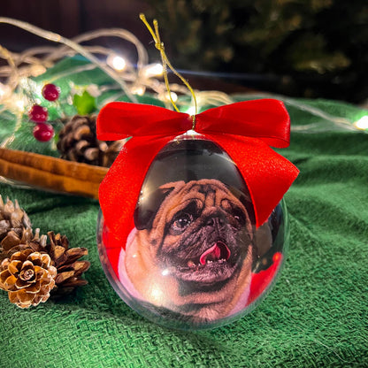 Kalėdinis eglutės žaisliukas su jūsų nuotrauka