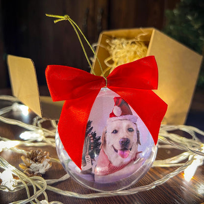 Kalėdinis eglutės žaisliukas su jūsų nuotrauka