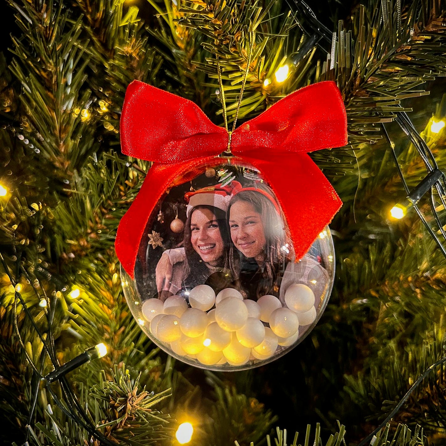 Kalėdinis eglutės žaisliukas su jūsų nuotrauka