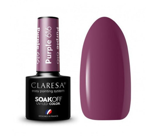 CLARESA gelinis lakas "PURPLE 616", 5ml