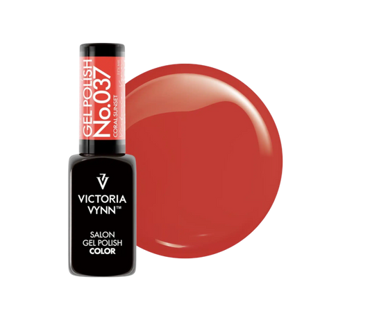 VICTORIA VYNN Gelinis lakas No.037 "CORAL SUNSET", 8ml