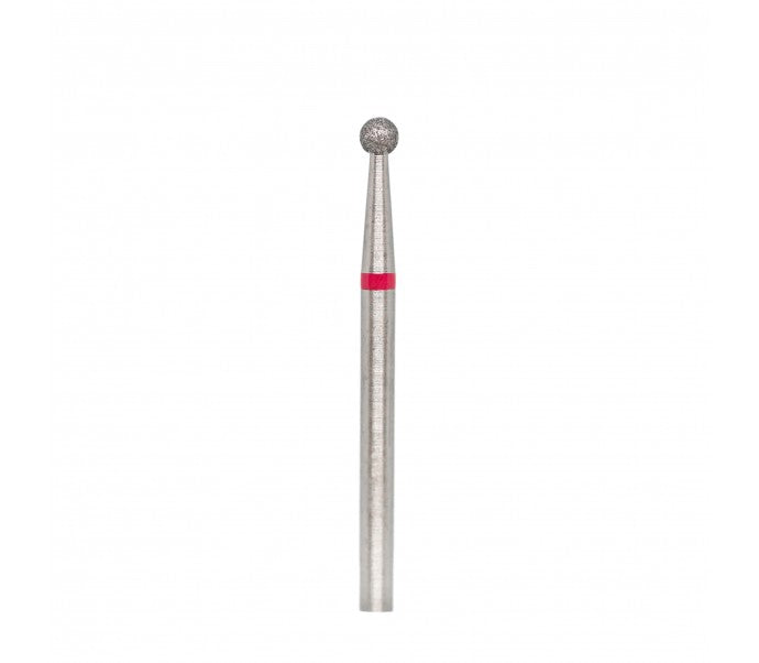 "Burbuliukas" Deimantinis nagų frezos antgaliukas, 3.1mm (raudona)