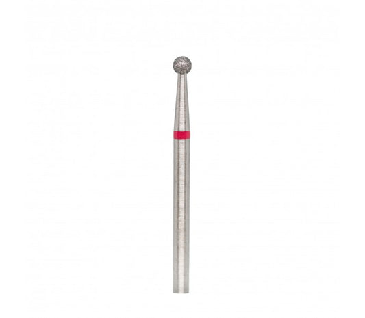 "Burbuliukas" Deimantinis nagų frezos antgaliukas, 3.1mm (raudona)